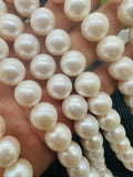 Freshwater Pearl Round beads - 10-11 mm Size -  AAA Quality - 40cm Length - Natural Pearl Round