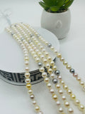 Akoya Pearl Round beads - 5.5 - 6 mm Size - AAAA Quality - 40cm Length - Origin Japan - Akoya Pearl Multi Color