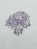 Pink Amethyst 6MM Round cut stone  Pack of 5 Pc - Natural Amethyst loose Stones - Amethyst Faceted round shape