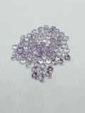 Pink Amethyst 6MM Round cut stone Pack of 5 Pc - Natural Amethyst loose Stones - Amethyst Faceted round shape