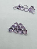 Pink Amethyst 7MM Round cut stone Pack of 4 Pc - Natural Amethyst loose Stones - Amethyst Faceted round shape