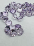 Pink Amethyst 9MM Round cut stone Pack of 2 Pc - Natural Amethyst loose Stones - Amethyst Faceted round shape