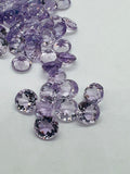 Pink Amethyst 9MM Round cut stone Pack of 2 Pc - Natural Amethyst loose Stones - Amethyst Faceted round shape