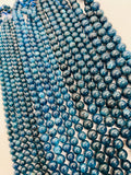 Apatite Round Beads 6 to 12mm Size , Perfect Round Beads- 40cm Length - Dark Color - AAA Quality Beads