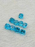 Swiss Blue Topaz 8MM cushion cut - Pack of 1 Pcs  - Swiss Blue Topaz Cut - Loose Stone - Natural Swiss Blue Topaz loose stone