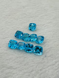 Swiss Blue Topaz 8MM cushion cut - Pack of 1 Pcs  - Swiss Blue Topaz Cut - Loose Stone - Natural Swiss Blue Topaz loose stone