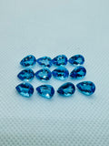 Swiss Blue Topaz 9X7MM Pear cut - Pack of 1 Pcs - Swiss Blue Topaz Cut - Loose Stone - Natural Swiss Blue Topaz loose stone