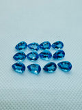 Swiss Blue Topaz 9X7MM Pear cut - Pack of 1 Pcs  - Swiss Blue Topaz Cut - Loose Stone - Natural Swiss Blue Topaz loose stone