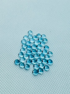 Sky Blue Topaz 5 mm Round Cabs, - Natural Blue Topaz Cabs - Gemstone cabochon , Pack of 4 pc