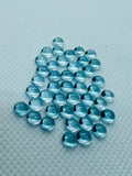 Sky Blue Topaz 5 mm Round Cabs, - Natural Blue Topaz Cabs - Gemstone cabochon , Pack of 4 pc