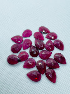 Garnet Rose Cut 10X14 mm Size - Pack of 5 Pcs  Garnet Faceted Polki -  AAA Quality- Best for Jewelry making- One Side Cutting