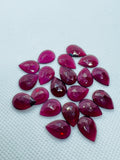 Garnet Rose Cut 9X11 mm Size - Pack of 5 Pcs  Garnet Faceted Polki -  AAA Quality- Best for Jewelry making- One Side Cutting