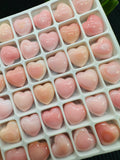Queen Conch Shell Heart Cabs • 10 mm Size • Pack of 4 Pcs • AAA Quality • Flat Back • Queen Conch Cabochons