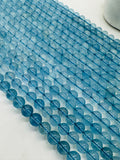 Aquamarine Round 8mm Beads - - 5A Quality - Length 40 cm- Code #A1, origin Brazil. Natural Aquamarine