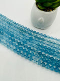 Aquamarine Round Beads - 8 mm Size - 5A Quality - Length 40 cm- Code #A2