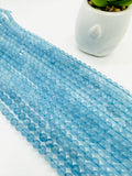 Aquamarine Round Beads - 6 mm Size - AAAA Quality - Length 40 cm- Code #A4