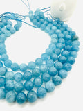 Aquamarine Round Beads - 12 mm Size - AAA Quality - Length 40 cm- Code #A8