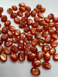 Sunstone Cabochon 6x8 mm -Pack of 5 Pieces -AAA Quality cabs- Sunstone Oval Cabochon -Natural Sunstone Cabs