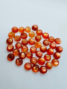 Sunstone cabs 5 mm -Pack of 6 Pieces  -AAA Quality -Natural Sunstone Cabs- Sunstone Round Cabs