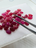 Ruby Faceted 5X7MM Oval, Natural Ruby Pack of 4 Pc. genuine Ruby loose stone, origin Madagascar