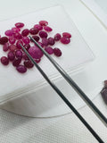 Ruby Faceted 5X7MM Oval, Natural Ruby Pack of 4 Pc. genuine Ruby loose stone, origin Madagascar