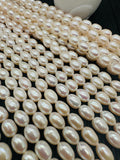 Freshwater Pearl Rice Beads - 7-8x10-11 mm size - 40 cm Length - Natural Freshwater Potato pearl - AAA Grade