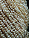 Freshwater Pearl Seed Beads 2.5x 3 mm Size - Natural White Freshwater Pearl Tiny Beads -  AAA Grade