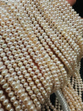 Freshwater Pearl Seed Beads 3.5x4 mm Size - Natural White Freshwater Pearl Potato Tiny  Beads -  AAA Grade