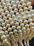 Freshwater Pearl Seed Beads 4.5- 5 mm Size - Natural White Freshwater Pearl Potato  Beads -  AAA Grade