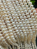 Freshwater Pearl Roundel Beads 5- 5.50 mm Size - Natural White Freshwater Pearl Potato Beads - AAA Grade