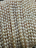 Freshwater Pearl Potato Beads 3x3.5 mm Size - Natural White Freshwater Pearl Rice Beads - AAA Grade
