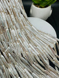 Freshwater White Pearl Stick Strand 22-25 x 5 mm Size -Biwa Stick Beads - Pearl Long Beads -  AAA Grade