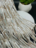 Freshwater White Pearl Stick Strand 22-25 x 5 mm Size -Biwa Stick Beads - Pearl Long Beads - AAA Grade