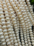 Freshwater Pearl Roundel 11-12 mm Size-  Pearl Roundel Beads - AAA Grade - Length 40cm