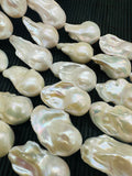 Freshwater Pearl Baroque Beads- Size 20-24 mm - Code #A1-  5A Quality - Length 40cm - Pearl Extra Big Size Baroque Beads