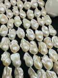 Freshwater Pearl Baroque Beads- Size 20-24 mm - Code #A2-  5A Quality - Length 40cm - Pearl Big Extra Size Baroque Beads