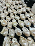 Freshwater Pearl Baroque Beads- Size 20-24 mm - Code #A2-  5A Quality - Length 40cm - Pearl Big Extra Size Baroque Beads