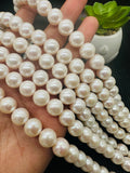 Freshwater Pearl Round beads - 10-11 mm Size -  AAA Quality - 40cm Length - Natural Pearl Round