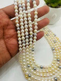 Akoya Pearl Round beads - 5.5 - 6  mm Size -  AAAA Quality - 40cm Length - Origin Japan - Akoya Pearl Multi Color