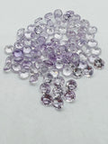 Pink Amethyst 6MM Round cut stone  Pack of 5 Pc - Natural Amethyst loose Stones - Amethyst Faceted round shape