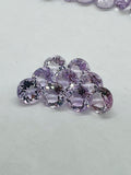 Pink Amethyst 8MM Round cut stone  Pack of 4 Pc - Natural Amethyst loose Stones - Amethyst Faceted round shape