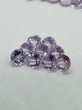 Pink Amethyst 7MM Round cut stone Pack of 4 Pc - Natural Amethyst loose Stones - Amethyst Faceted round shape