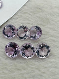 Pink Amethyst 10MM Round cut stone  Pack of 2 Pc - Natural Amethyst loose Stones - Amethyst Faceted round shape