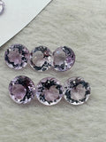 Pink Amethyst 10MM Round cut stone Pack of 2 Pc - Natural Amethyst loose Stones - Amethyst Faceted round shape