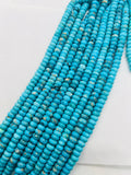 Turquoise Roundel Beads 10 mm Size - Top genuine Turquoise beads, Length 16" Grade AAA, Natural Gemstone from Sleeping beauty Mine