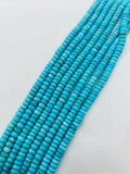 Turquoise Roundel Beads 8 mm Size - Top  genuine Turquoise beads, Length 16" Grade AAA,  Natural Gemstone from Sleeping beauty Mine