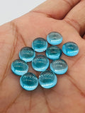 Swiss Blue Topaz 8MM Round cabs - Pack of 1 Pcs  - Swiss Blue Topaz cabs - Loose Stone - Natural Swiss Blue Topaz loose stone