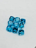 Swiss Blue Topaz 8MM cushion cut - Pack of 1 Pcs  - Swiss Blue Topaz Cut - Loose Stone - Natural Swiss Blue Topaz loose stone