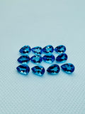 Swiss Blue Topaz 9X7MM Pear cut - Pack of 1 Pcs  - Swiss Blue Topaz Cut - Loose Stone - Natural Swiss Blue Topaz loose stone