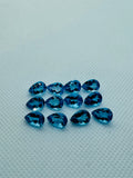 Swiss Blue Topaz 9X7MM Pear cut - Pack of 1 Pcs  - Swiss Blue Topaz Cut - Loose Stone - Natural Swiss Blue Topaz loose stone